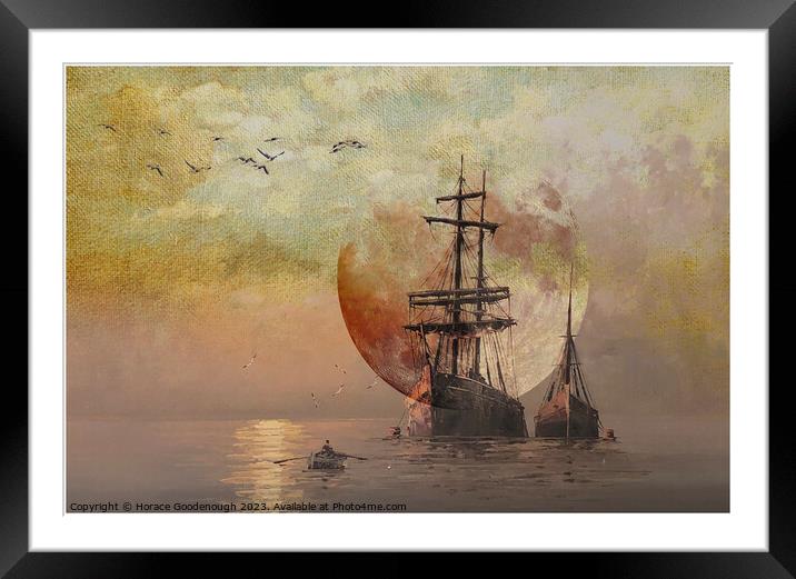 Sailing into the Sun Framed Mounted Print by Horace Goodenough