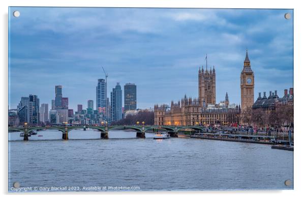 Westminster Bridge Acrylic by Gary Blackall