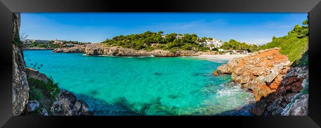 Cala Anguila bay beach Majorca Framed Print by Alex Winter