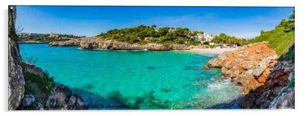 Cala Anguila bay beach Majorca Acrylic by Alex Winter