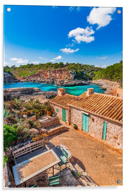 Cala S'Almunia at coast of Majorca Acrylic by Alex Winter