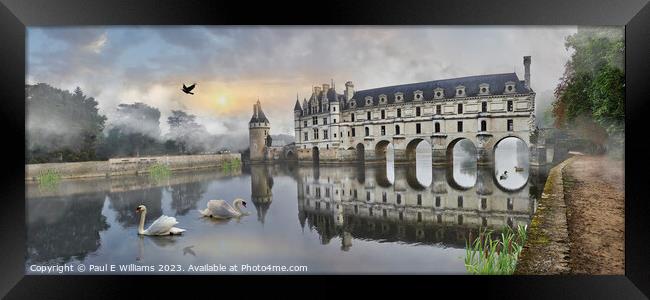 The Beautiful Iconic Chateau de Chenonceau spanning the river Cher  Framed Print by Paul E Williams