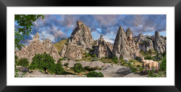 The Spectacular Immense Rock Castle of Uchisar Cappadocia Framed Mounted Print by Paul E Williams