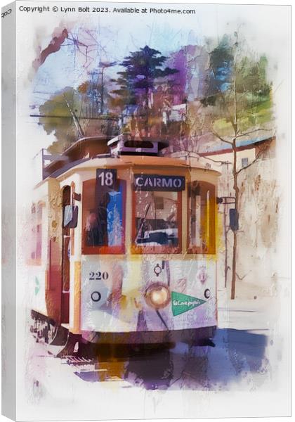 Porto Tram Canvas Print by Lynn Bolt