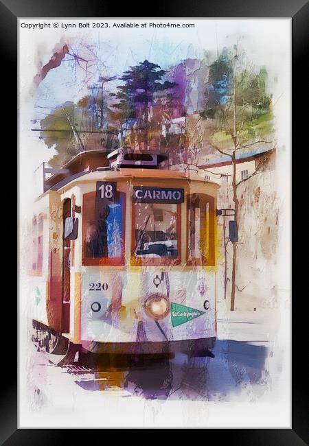 Porto Tram Framed Print by Lynn Bolt