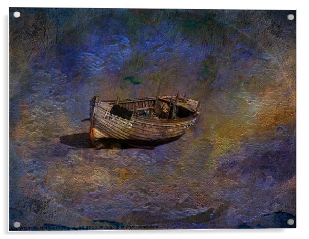The lonely boat Acrylic by Horace Goodenough