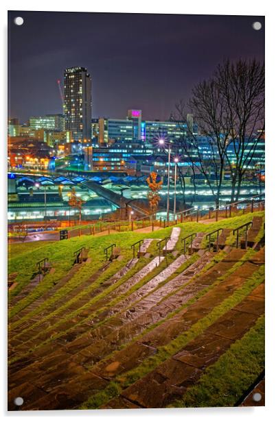 Sheffield Skyline  Acrylic by Darren Galpin