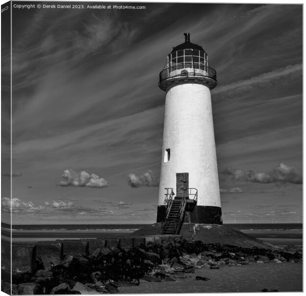  Point of Ayr Lighthouse Canvas Print by Derek Daniel