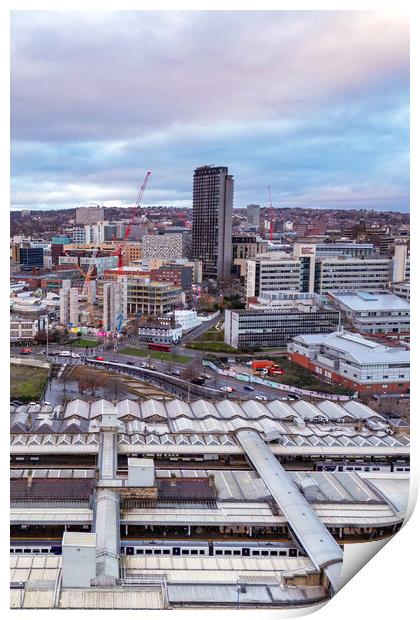 The City of Sheffield Print by Apollo Aerial Photography