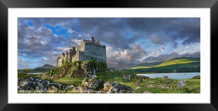 The Dramatic Wild Picturesque Duart Castle Isle of Mull Framed Mounted Print by Paul E Williams