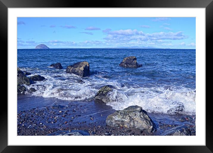 South Ayrshire seascape at Lendalfoot Framed Mounted Print by Allan Durward Photography