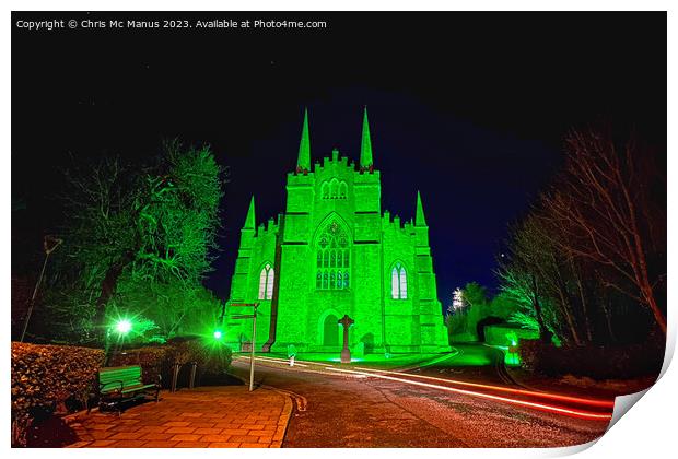 The Glowing Heart of St Patrick Print by Chris Mc Manus