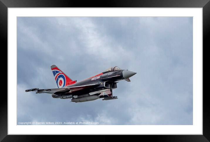 The British Beast Typhoon Jet Framed Mounted Print by Darren Wilkes