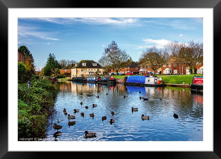 Serene Reflections on Hungerford Wharf Framed Mounted Print by Ian Lewis