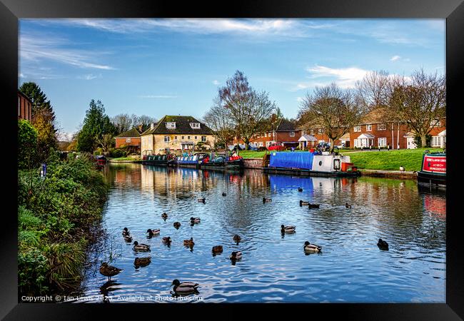 Serene Reflections on Hungerford Wharf Framed Print by Ian Lewis