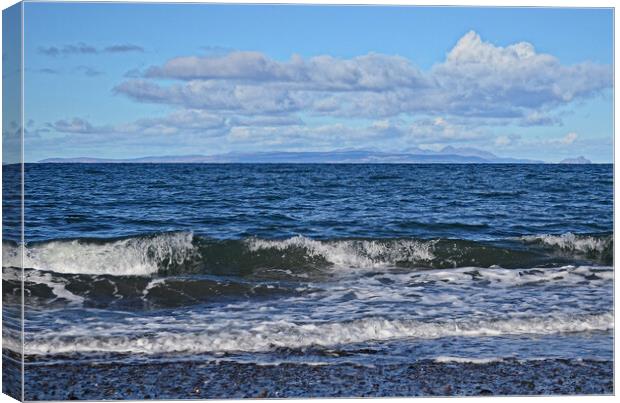 Ayrshire seascape taking in Arran Canvas Print by Allan Durward Photography