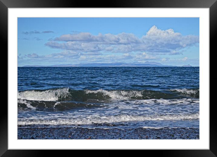Ayrshire seascape taking in Arran Framed Mounted Print by Allan Durward Photography