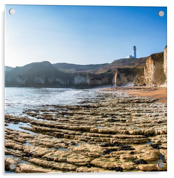 Majestic Flamborough Head Lighthouse Acrylic by Tim Hill