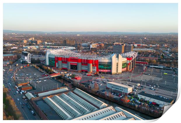 Old Trafford Manchester Print by Apollo Aerial Photography