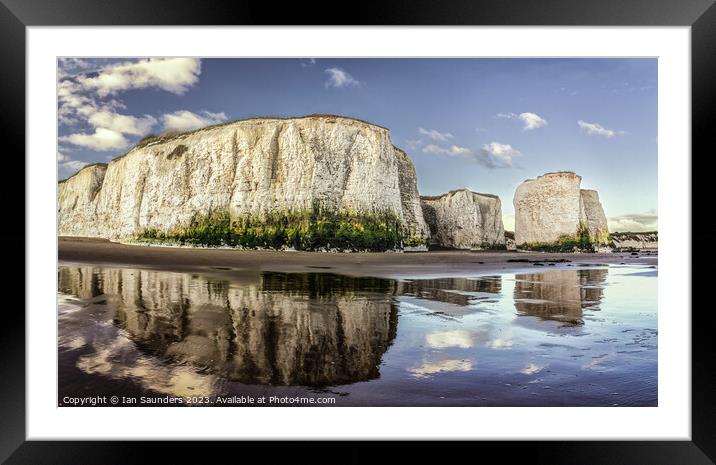 Chalk Cliffs Framed Mounted Print by Ian Saunders