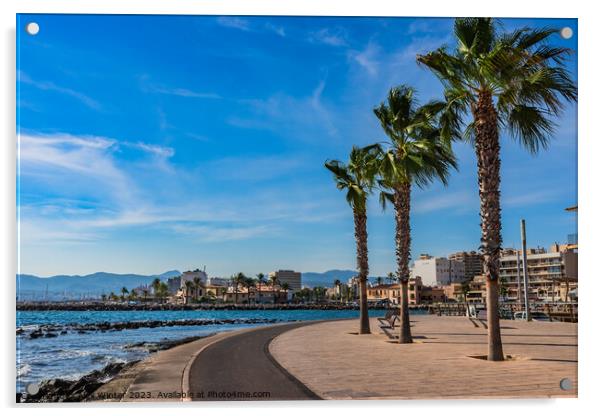 Portixol, Palma de Majorca Acrylic by Alex Winter