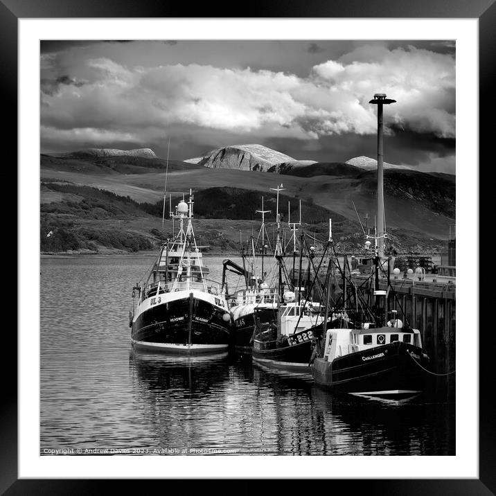 Ullapool Harbour and Loch Broom Framed Mounted Print by Andrew Davies