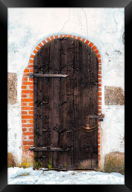 Hovdala Castle Door Framed Print by Antony McAulay