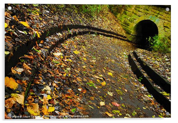 Autumn Pathway, Edinburgh Acrylic by Jason Connolly