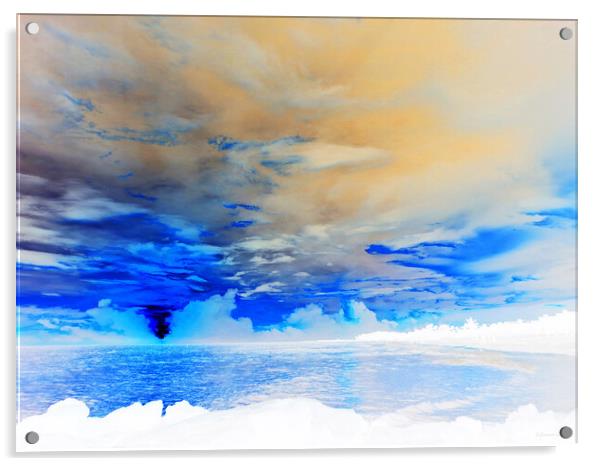 Arctic Sunset Acrylic by Sharon Cummings