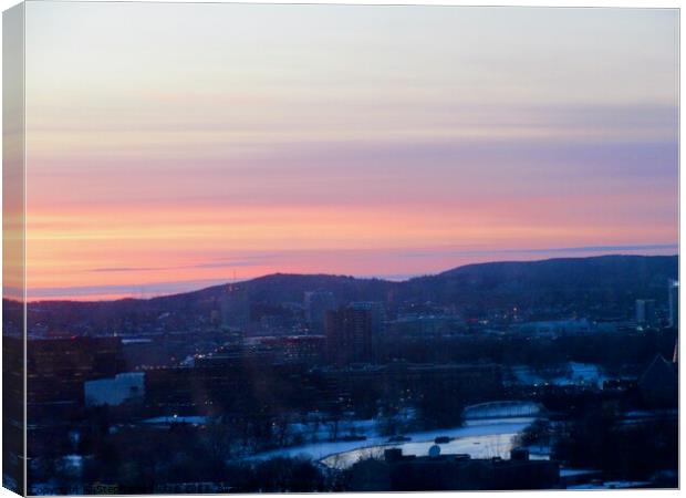 Winter sunset Canvas Print by Stephanie Moore