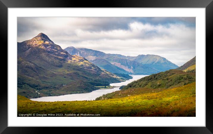 Loch Leven and the Pap of Glencoe Framed Mounted Print by Douglas Milne