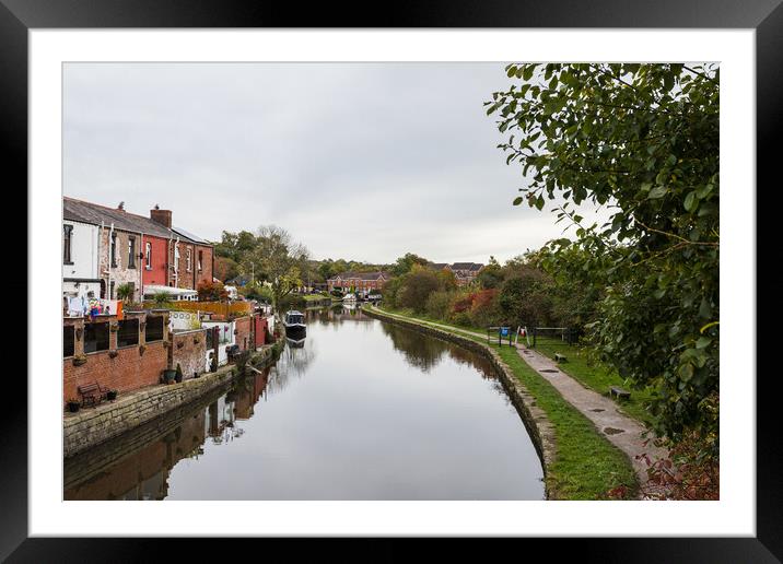 Looking up the canal towards Appleby Bridge Framed Mounted Print by Jason Wells