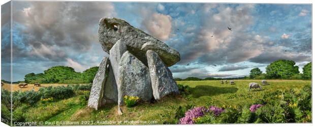 The Majestic Trethevy Quoit: A Glimpse into the St Canvas Print by Paul E Williams