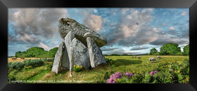The Majestic Trethevy Quoit: A Glimpse into the St Framed Print by Paul E Williams