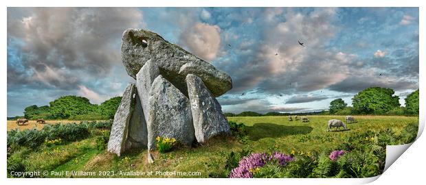 The Majestic Trethevy Quoit: A Glimpse into the St Print by Paul E Williams