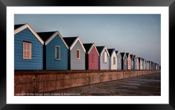 Southwold Beach Huts 1 Framed Mounted Print by Alan Ranger