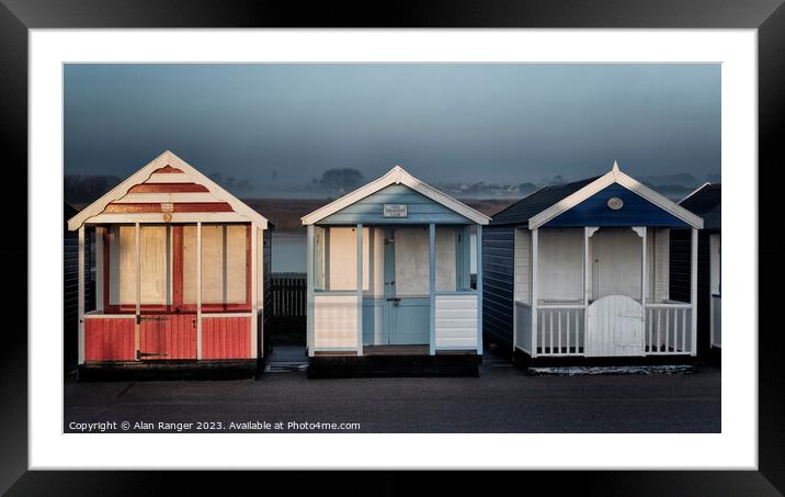 Southwold Beach Huts 2 Framed Mounted Print by Alan Ranger