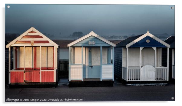 Southwold Beach Huts 2 Acrylic by Alan Ranger