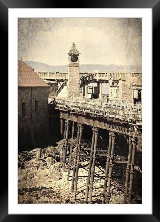 The Old Birnbeck Pier Framed Mounted Print by Alexandra Lavizzari