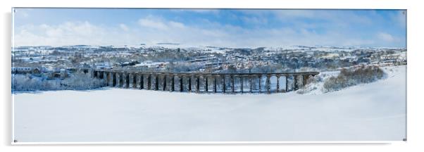 Penistone Viaduct Winter Snow Acrylic by Apollo Aerial Photography