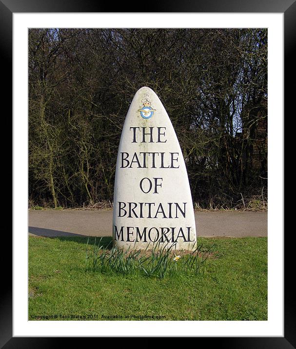 Battle of Britain Memorial, Capel-le-Ferne Framed Mounted Print by Terri Waters