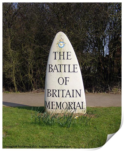 Battle of Britain Memorial, Capel-le-Ferne Print by Terri Waters