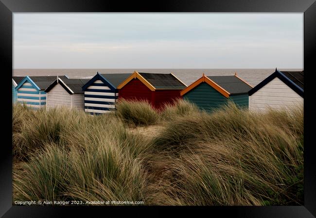 Southwold Beach Huts Framed Print by Alan Ranger