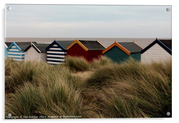 Southwold Beach Huts Acrylic by Alan Ranger
