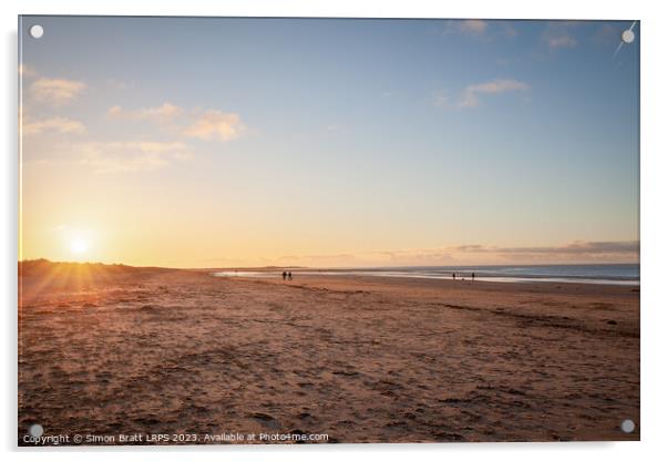 Brancaster Beach North Norfolk at sunset Acrylic by Simon Bratt LRPS