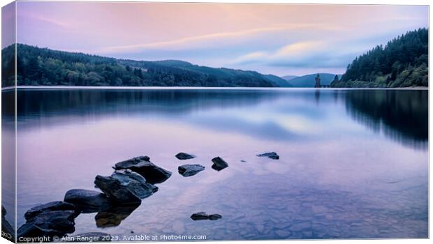 Dawn at Lake Vyrnwy Canvas Print by Alan Ranger