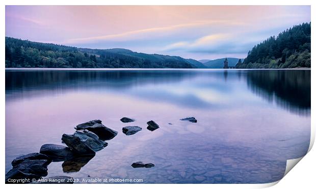 Dawn at Lake Vyrnwy Print by Alan Ranger