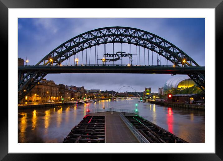Tyne Bridge Great North Run Framed Mounted Print by Steve Smith