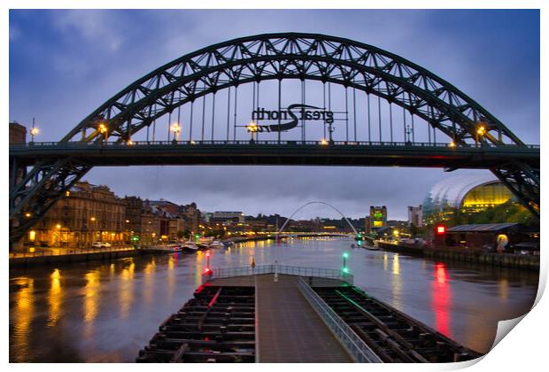 Tyne Bridge Great North Run Print by Steve Smith