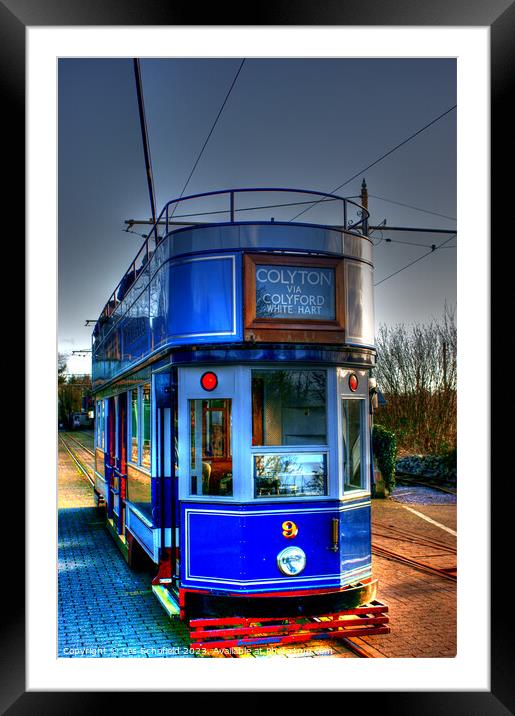 Tram in Colyton Framed Mounted Print by Les Schofield